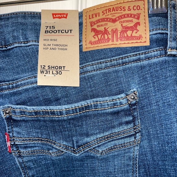 🆕NWT Levi’s 715 Bootcut size 31/12 Short - Picture 8 of 9